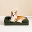 EHEYCIGA Orthopädisches Hundebett Grosse Hunde, 104x69cm, Memory Foam Hundekorb Mittelgroße Hunde, Waschbar Hundesofa Wasserdicht rutschfest, Hundecouch mit Hohem Rand, Dunkel Grün