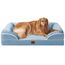 EHEYCIGA Orthopädisches Hundebett Grosse Hunde, 112x81cm, Memory Foam Hundekorb XL, Waschbar Hundesofa Wasserdicht rutschfest, Hundecouch mit Hohem Rand, Hellblau
