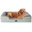 EHEYCIGA Orthopädisches Hundebett Grosse Hunde, 104x69cm, Memory Foam Hundekorb Mittelgroße Hunde, Waschbar Hundesofa Wasserdicht rutschfest, Hundecouch mit Hohem Rand, Gräuliches Grün