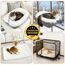 MAIYADUO Weiches Katzenbett Waschbar 42x36 cm Plüsch Haustierbett für Katzen und Kleine Hunde, 2 in 1 Katzenbett Schlafsack Warmes Haus Katzenkissen Katzendecke Waschbares Nest Bett für Katzen
