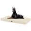 HMTOPE Orthopädisches Hundebett, 10cm Dicke Hundekissen für Grosse Hunde, Abnehmbar und Waschbar Hundematte, rutschfeste Unterseite, Wasserdichtes Innenfutter, 120 cm, Beige