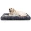 KSIIA Hundebett Grosse Hunde, Waschbar Hundekissen flauschig, Hundematte für große, mittelgroße Hunde, rutschfeste Unterseite, atmungsaktiv, Haustierbett Hundematratze Dunkelgrau 91x68cm