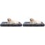 KSIIA Hundebett Grosse Hunde Waschbar, XL Hundekissen flauschig, Hundematte für große mittelgroße Hunde, rutschfeste Unterseite, Hundekorb Hundematratz Haustierbett Dunkelgrau 105x70cm (Packung mit 2)