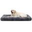 KSIIA Hundebett Grosse Hunde, Waschbar Hundekissen flauschig, Hundematte für große, mittelgroße Hunde, rutschfeste Unterseite, atmungsaktiv, Haustierbett Hundematratze Dunkelgrau 111x81cm
