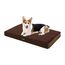 HMTOPE Orthopädisches Hundebett, 9cm Dicke Hundekissen für Mittelgroße Hunde, Abnehmbar und Waschbar Hundematte, rutschfeste Unterseite, Wasserdichtes Innenfutter, 91 cm, Braun