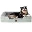 EHEYCIGA Orthopädisches Hundebett Grosse Hunde, 132x104cm, Memory Foam Hundekorb XXL, Waschbar Hundesofa Wasserdicht rutschfest, Hundecouch mit Hohem Rand, Gräuliches Grün