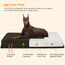HMTOPE Orthopädisches Hundebett, 10cm Dicke Hundekissen für Grosse Hunde, Abnehmbar und Waschbar Hundematte, rutschfeste Unterseite, Wasserdichtes Innenfutter, 120 cm, Olivgrün