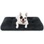 KSIIA Hundebett kleine Hunde Waschbar, Plüsch Hundekissen flauschig, 60x45cm, rutschfeste Unterseite, Hundematte, Hundekorb Hundematratze atmungsaktiv Haustierbett Schattengrau