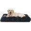 KSIIA Hundebett Grosse Hunde Waschbar, Plüsch Hundekissen flauschig, 90x60cm, rutschfeste Unterseite, Hundematte für große, mittelgroße Hunde, Hundekorb Hundematratze Haustierbett Schattengrau