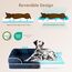 EHEYCIGA Orthopädisches Hundebett Grosse Hunde, 122x89cm, Memory Foam Hundekorb XXL, Waschbar Hundesofa Wasserdicht rutschfest, Hundecouch mit Hohem Rand, Marineblau