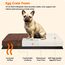 HMTOPE Orthopädisches Hundebett, 10cm Dicke Hundekissen für Mittelgroße Hunde, Grosse Hunde, Abnehmbar und Waschbar Hundematte, rutschfeste Unterseite, Wasserdichtes Innenfutter, 112 cm, Braun