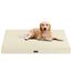 HMTOPE Orthopädisches Hundebett, 10cm Dicke Hundekissen für Mittelgroße Hunde, Grosse Hunde, Abnehmbar und Waschbar Hundematte, rutschfeste Unterseite, Wasserdichtes Innenfutter, 112 cm, Beige