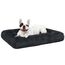 KSIIA Hundebett mittelgroße Hunde Waschbar, Plüsch Hundekissen flauschig, 76x52cm, rutschfeste Unterseite, Hundematte für kleine, mittelgroße Hunde, Hundekorb Hundematratze Haustierbett Schattengrau