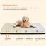 HMTOPE Orthopädisches Hundebett, 10cm Dicke Hundekissen für Mittelgroße Hunde, Grosse Hunde, Abnehmbar und Waschbar Hundematte, rutschfeste Unterseite, Wasserdichtes Innenfutter, 112 cm, Beige