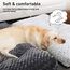 KSIIA Hundebett Grosse Hunde Waschbar, XL Hundekissen flauschig, Hundematte für große mittelgroße Hunde, rutschfeste Unterseite, Hundekorb Hundematratz Haustierbett Dunkelgrau 105x70cm