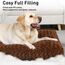 KSIIA Hundebett Grosse Hunde Waschbar, XL Hundekissen flauschig, Hundematte für große mittelgroße Hunde, rutschfeste Unterseite, Hundekorb Hundematratz Haustierbett Braun 105x70cm