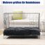 KSIIA Hundebett Grosse Hunde Waschbar, Plüsch Hundekissen flauschig, 90x60cm, rutschfeste Unterseite, Hundematte für große, mittelgroße Hunde, Hundekorb Hundematratze Haustierbett Schattengrau