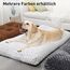 KSIIA Hundebett Grosse Hunde Waschbar, XL Hundekissen flauschig, Hundematte für große mittelgroße Hunde, rutschfeste Unterseite, Hundekorb Hundematratz Haustierbett Dunkelgrau 105x70cm (Packung mit 2)