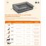 Feandrea Orthopädisches Hundebett, Hundekissen, Hundekorb, weiche Polsterung, Hundesofa, erhöhte Ränder, Bezug abnehmbar und waschbar, 76 x 51 x 18 cm, rutschfeste Unterseite, hellgrau PGW074G02V1