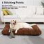 KSIIA Hundebett Grosse Hunde Waschbar, XL Hundekissen flauschig, Hundematte für große mittelgroße Hunde, rutschfeste Unterseite, Hundekorb Hundematratz Haustierbett Braun 105x70cm