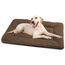 Baodan Hundebett Grosse Hunde Waschbar, 122x75 cm Hundekissen Flauschig mit rutschfeste Unterseite, XXL Hundebetten für Große Hunde, Braun