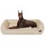 HMTOPE Hundebett, Hundesofa, Hundekissen, Hundekörbchen Abnehmbar und waschbar, Beige, 120 x 90 x 30 cm