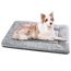 Baodan Hundebett Grosse Hunde Waschbar, 106x71 cm Hundekissen Flauschig mit rutschfeste Unterseite, XL Hundebetten für Große Hunde, Grau