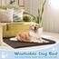 Baodan Hundebett Grosse Hunde Waschbar, 122x75 cm Hundekissen Flauschig mit rutschfeste Unterseite, XXL Hundebetten für Große Hunde, Braun