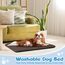 Baodan Hundebett Mittelgroße Hunde Waschbar, 90x60 cm Hundekissen Flauschig mit rutschfeste Unterseite, Hundebetten für Mittelgroße Hunde, braun