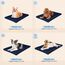 Baodan Hundebett Grosse Hunde Waschbar, 106x71 cm Hundekissen Flauschig mit rutschfeste Unterseite, XL Hundebetten für Große Hunde, Marineblau