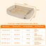HMTOPE Hundebett, Hundesofa, Hundekissen, Hundekörbchen Abnehmbar und waschbar, Beige, 120 x 90 x 30 cm