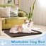 Baodan Hundebett Grosse Hunde Waschbar, 106x71 cm Hundekissen Flauschig mit rutschfeste Unterseite, XL Hundebetten für Große Hunde, Braun