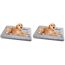Baodan Hundebett Mittelgroße Hunde Waschbar, 90x60 cm Hundekissen Flauschig mit rutschfeste Unterseite, Hundebetten für Mittelgroße Hunde, Grau (Packung mit 2)