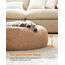 Feandrea Hundebett flauschig, Katzenbett, Donut Kissen, waschbar, Polsterung in der Mitte herausnehmbar, Langer Plüsch, 70 cm Durchmesser, Kamelbraun PGW039K01