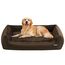 HMTOPE Hundebett, Hundesofa, Hundekissen, Hundekörbchen Abnehmbar und waschbar, Braun, 110 x 86 x 26 cm