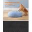 Feandrea Hundebett flauschig, Katzenbett, Donut Kissen, waschbar, Polsterung in der Mitte herausnehmbar, Langer Plüsch, 60 cm Durchmesser, blassblau PGW038Q01