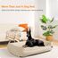 HMTOPE Hundebett, Hundesofa, Hundekissen, Hundekörbchen Abnehmbar und waschbar, Beige, 120 x 90 x 30 cm