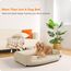 HMTOPE Hundebett, Hundesofa, Hundekissen, Hundekörbchen Abnehmbar und waschbar, Beige, 110 x 86 x 26 cm