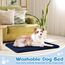 Baodan Hundebett Grosse Hunde Waschbar, 106x71 cm Hundekissen Flauschig mit rutschfeste Unterseite, XL Hundebetten für Große Hunde, Marineblau