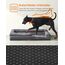 Feandrea Orthopädisches Hundebett, Hundekissen, Hundekorb, weiche Polsterung, Hundesofa, erhöhte Ränder, Bezug abnehmbar und waschbar, 120 x 85 x 18 cm, rutschfeste Unterseite, dunkelgrau PGW078G01V1