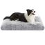 Feandrea Hundebett, Hundekissen, Flauschige Hundematte, Langer Plüsch, 105 x 68 cm, weiche Polsterung, waschbar, multifunktional, Ombré-Grau PGW206GA01