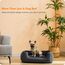 HMTOPE Hundebett, Hundesofa, Hundekissen, Hundekörbchen Abnehmbar und waschbar, Dunkelgrau, 70 x 55 x 21 cm