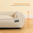 HMTOPE Hundebett, Hundesofa, Hundekissen, Hundekörbchen Abnehmbar und waschbar, Beige, 110 x 86 x 26 cm