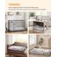 Feandrea Hundebett, Hundekissen, Flauschige Hundematte, Langer Plüsch, 110 x 73 cm, weiche Polsterung, waschbar, multifunktional, Ombré-Grau PGW203G01