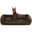 HMTOPE Hundebett, Hundesofa, Hundekissen, Hundekörbchen Abnehmbar und waschbar, Braun, 120 x 90 x 30 cm