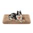 Feandrea Hundebett, Hundekissen, Flauschige Hundematte, Langer Plüsch, 122 x 74 cm, weiche Polsterung, waschbar, multifunktional, Kamelbraun PGW204K01