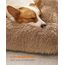 Feandrea Hundebett, Hundekissen, Flauschige Hundematte, Langer Plüsch, 110 x 73 cm, weiche Polsterung, waschbar, multifunktional, Kamelbraun PGW203K01
