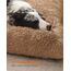 Feandrea Hundebett, Hundekissen, Flauschige Hundematte, Langer Plüsch, 122 x 74 cm, weiche Polsterung, waschbar, multifunktional, Kamelbraun PGW204K01