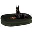 HMTOPE Orthopädisches Hundebett, Hundesofa, Vierseitiges Nackenrolle Kissen, rutschfeste Unterseite Hundekorb, Abnehmbar und Waschbar, Grosse Hunde, 122 x 90 x 19 cm, Olivgrün