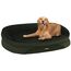 HMTOPE Orthopädisches Hundebett, Hundesofa, Vierseitiges Nackenrolle Kissen, rutschfeste Unterseite Hundekorb, Abnehmbar und Waschbar, Mittelgroße Hunde, Grosse Hunde, 106 x 79 x 17 cm, Olivgrün